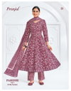 Paridhi Vol 1 By Pranjul Readymade Cotton Printed Anarkali Kurti With Pant And Dupatta Wholesale In India